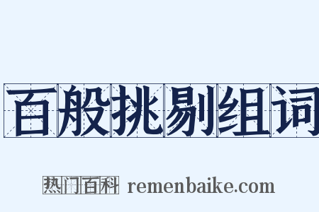 百般挑剔组词是什么意思的图片